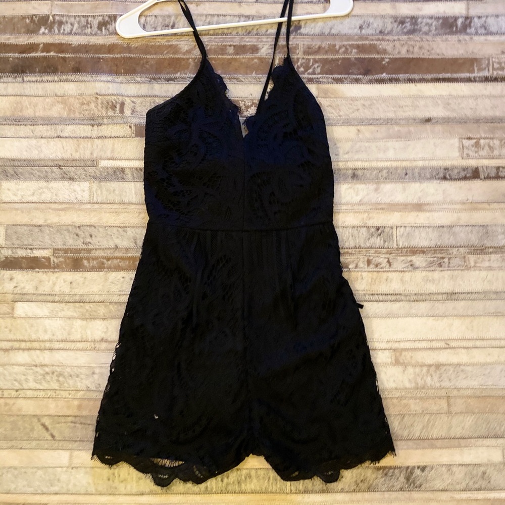 Spaghetti Strap Lace Corset Romper
